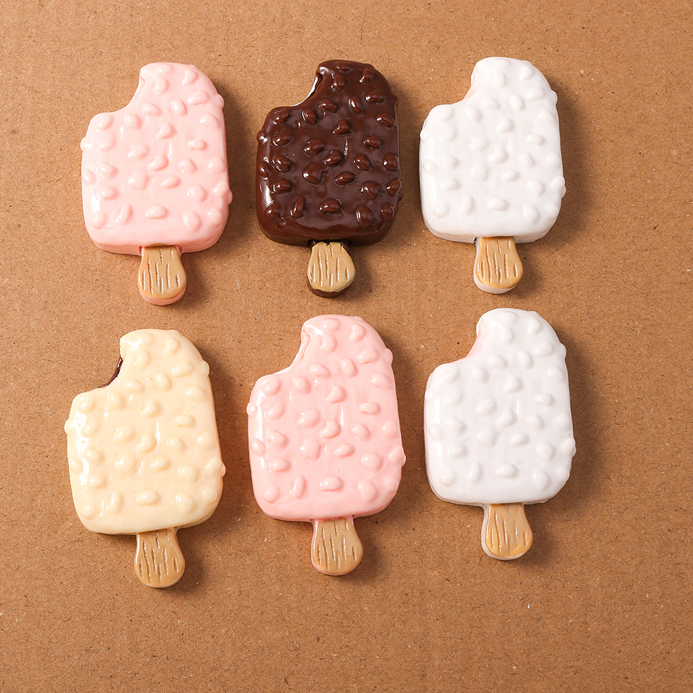 Craft Embellishment - 4pcs Simulation Food Ice Cream Charms