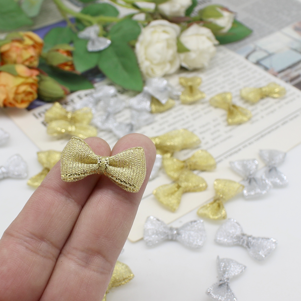 Embellishments For Scrapbooking - 50/100pcs 15mm-30mm Gold and silver Handmade