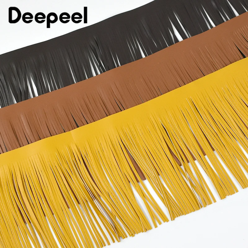 Fringe Ribbon Sewing - 1Meter 10-30cm PU Faux Leather Fringe
