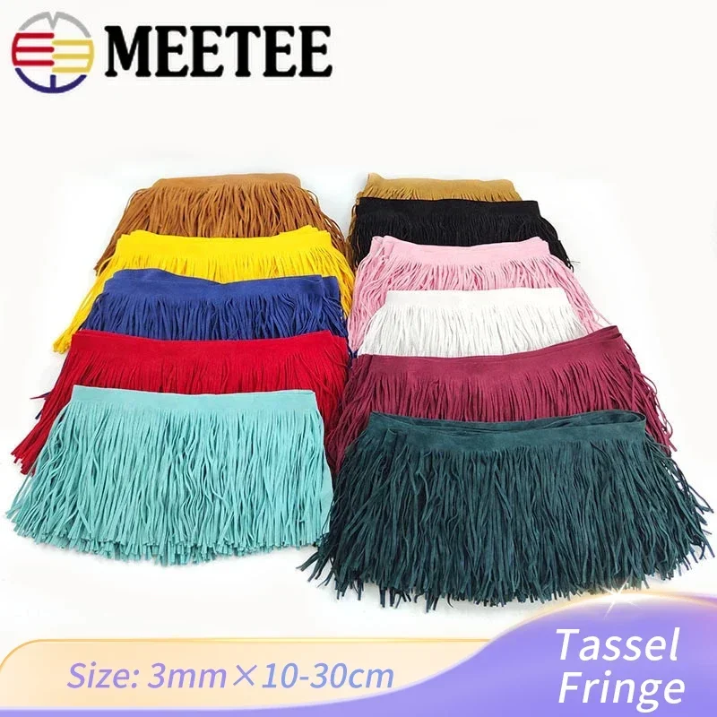 Fringe Ribbon Sewing - 2Meters 10-30cm 3mm Leather Suede Tassel