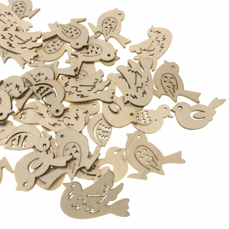 50pcs Wooden Bird Pattern DIY  - Embellishments For Scrapbooking recensie en prijs