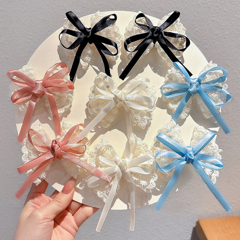 2Pcs Elegant Lace Bow Hairpins - Lace Ribbon Trim recensie en prijs