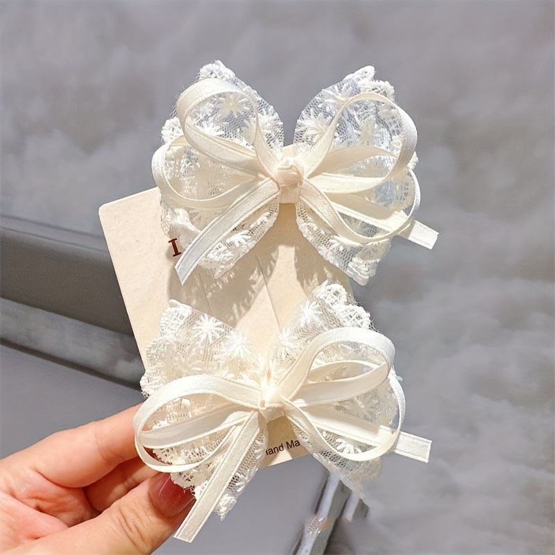 2Pcs Elegant Lace Bow Hairpins - Lace Ribbon Trim recensie en prijs