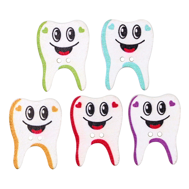 50/100pcs Wooden Button Tooth  - Embellishments For Scrapbooking recensie en prijs