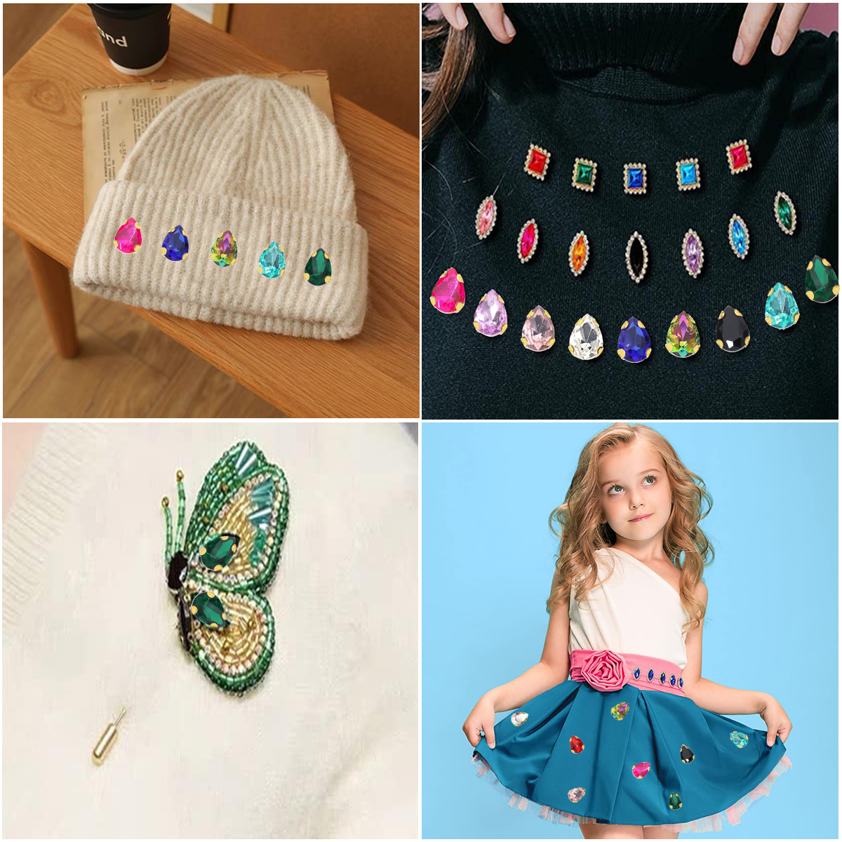50pcs Colorful Sew-on Claw Rhi - Sew On Rhinestone recensie en prijs