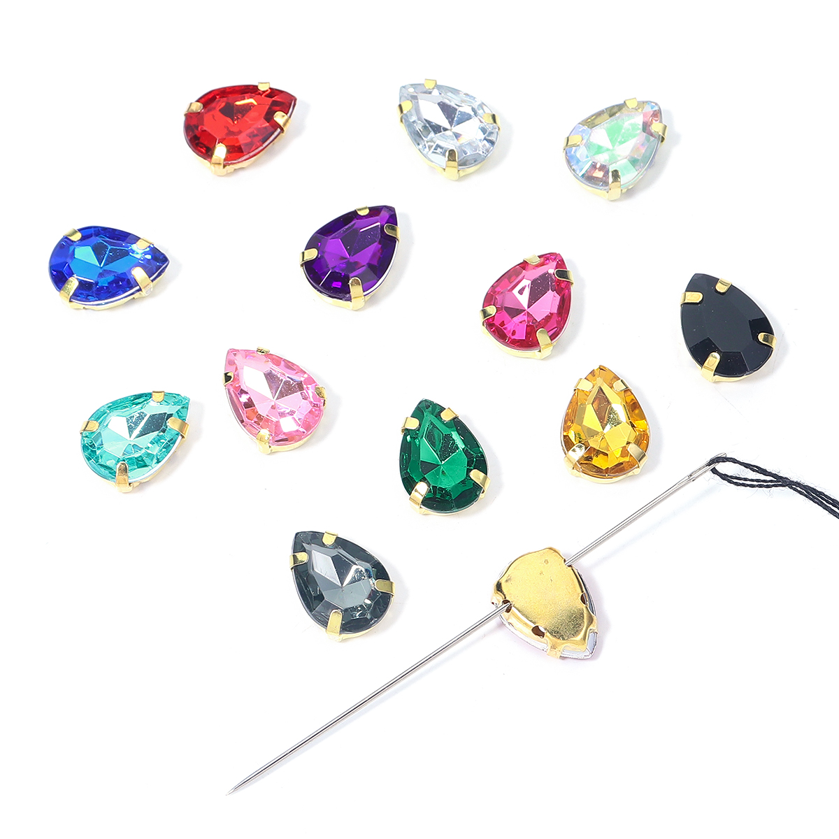 50pcs Colorful Sew-on Claw Rhi - Sew On Rhinestone recensie en prijs