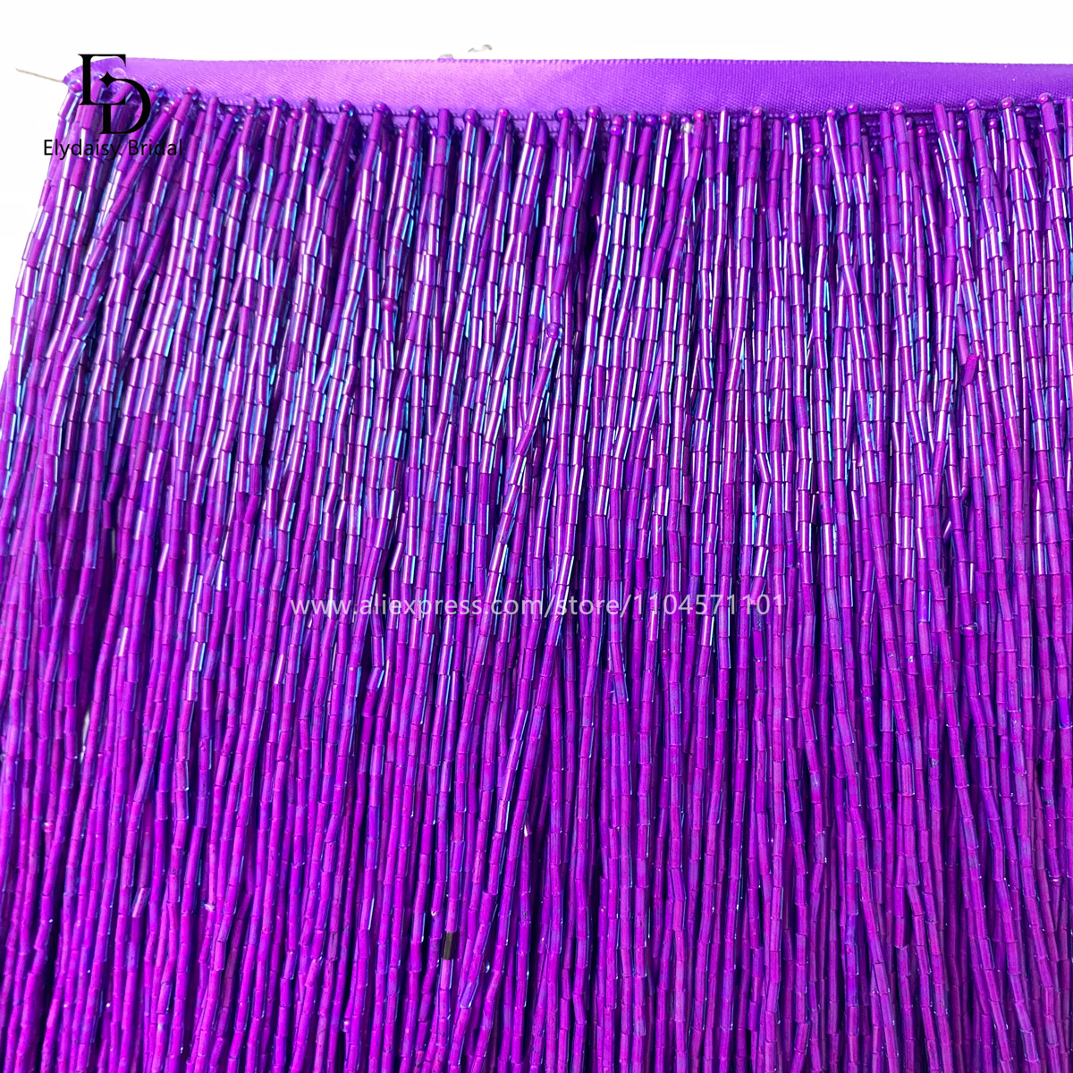 30CM Long Purple Green Black B - Beaded Trim Fringe recensie en prijs