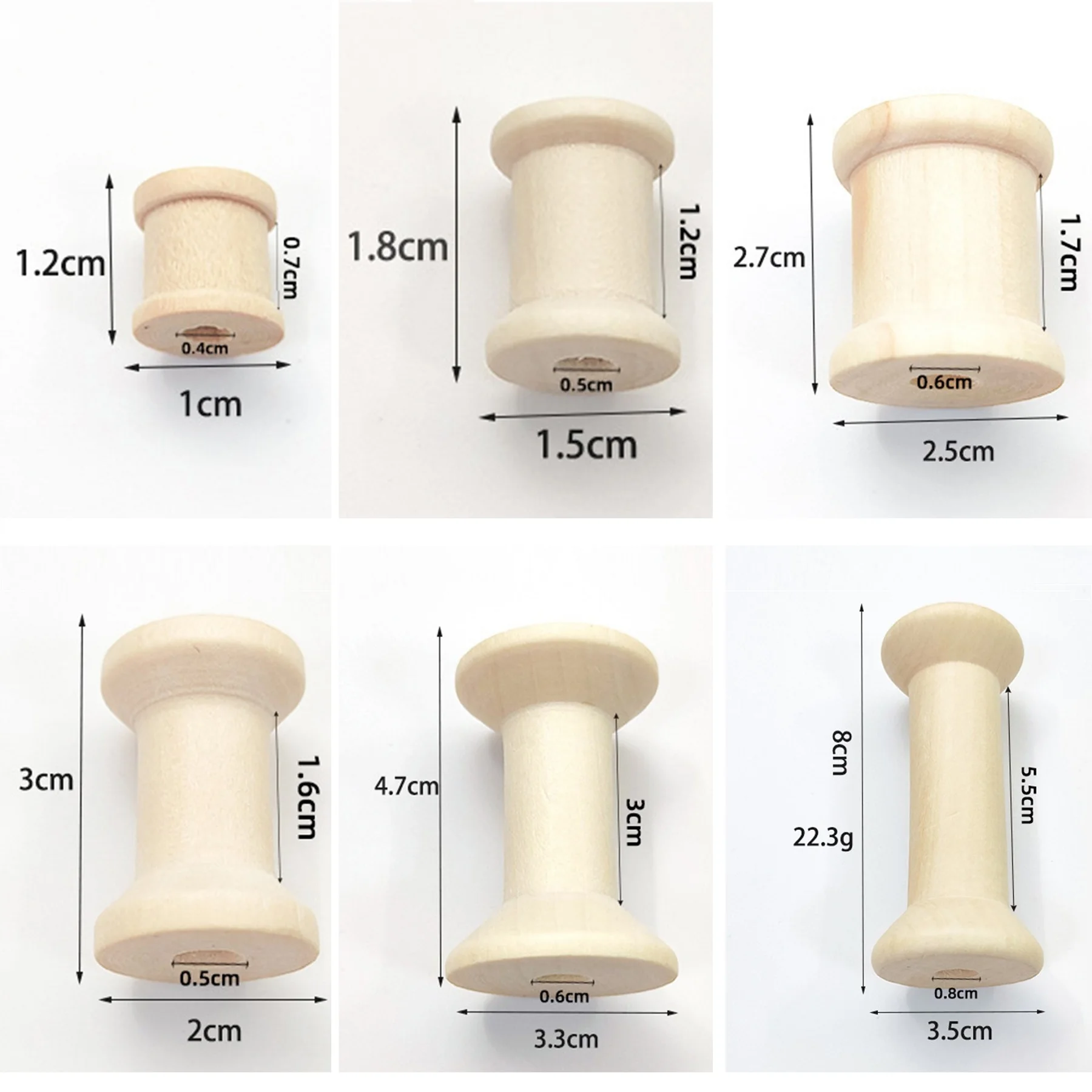 10/5Pcs Mini Wooden Bobbins Em - Organza Ribbon Spool recensie en prijs