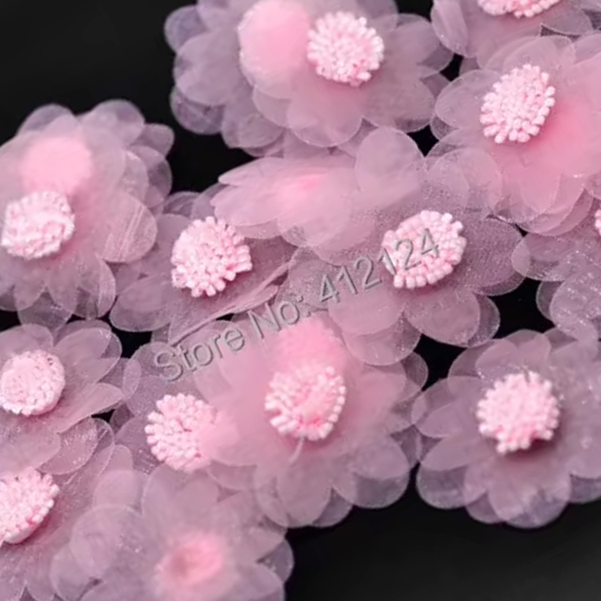 300Pcs Pink Organza Flowers Em - Embellishments For Scrapbooking recensie en prijs
