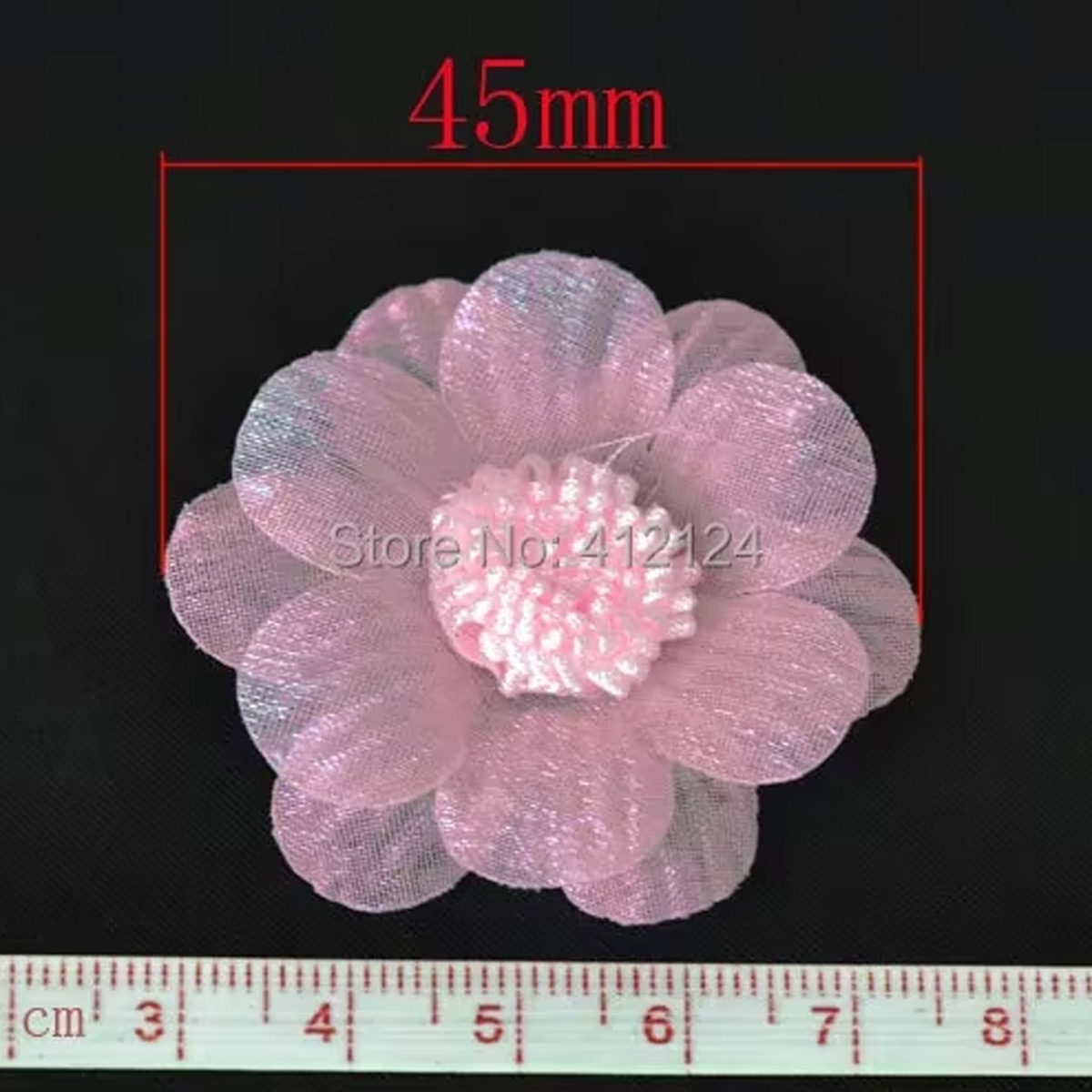300Pcs Pink Organza Flowers Em - Embellishments For Scrapbooking recensie en prijs