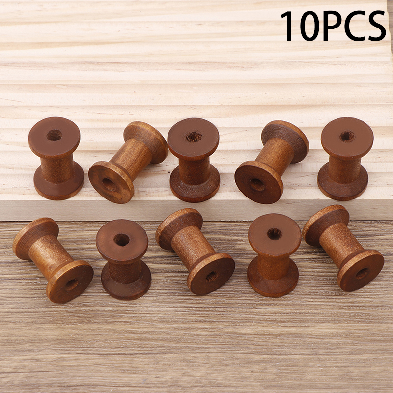 10Pc Vintage Wooden Spools DIY - Organza Ribbon Spool recensie en prijs