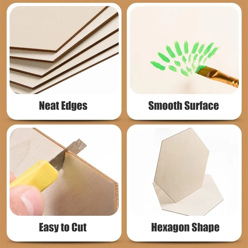 20pcs 20cm Hexagon Unfinished  - Embellish Craft recensie en prijs