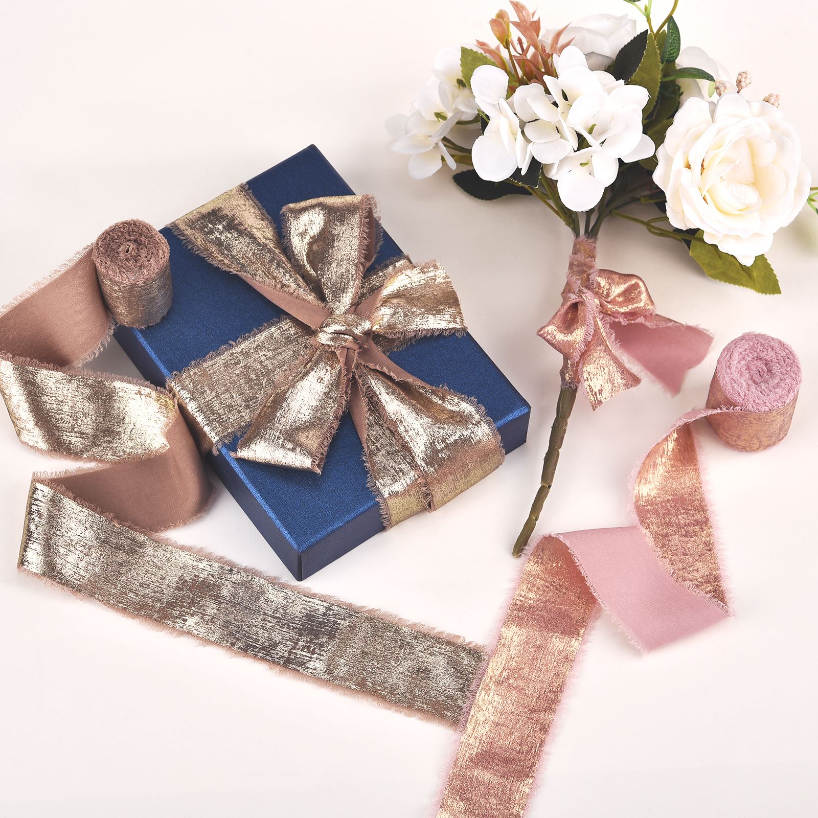5Yards/Roll Hand Torn Rough Ed - Velvet Ribbon Roll recensie en prijs