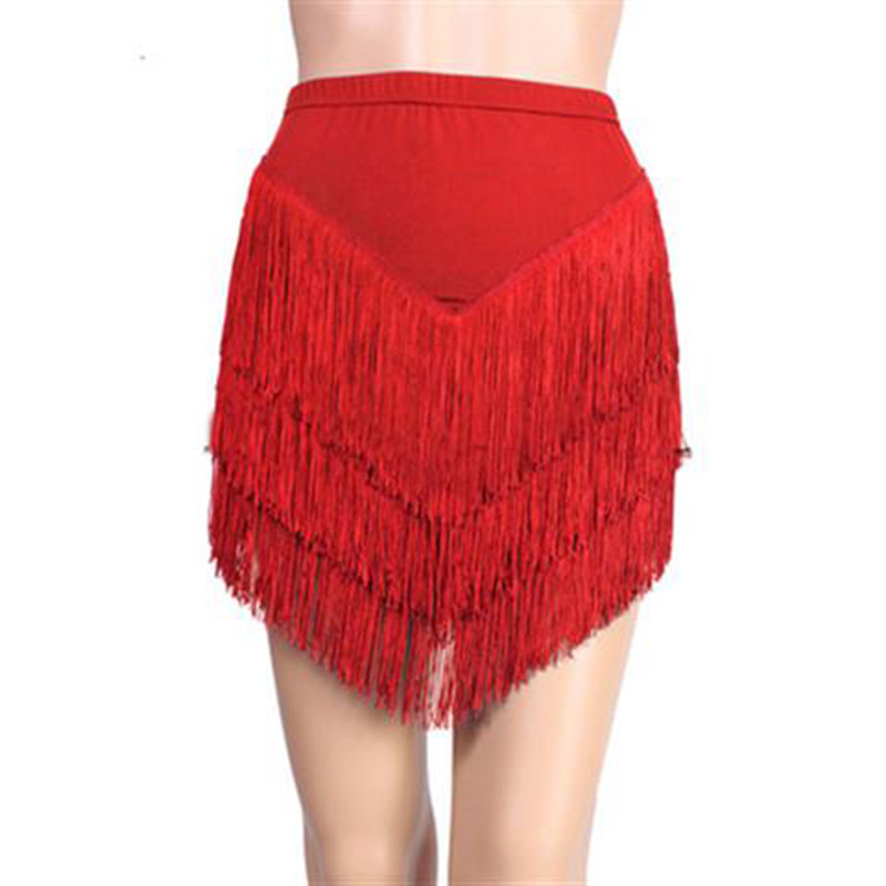 New Fashion Latin Dance Skirt  - Tassel Fringe Trim recensie en prijs