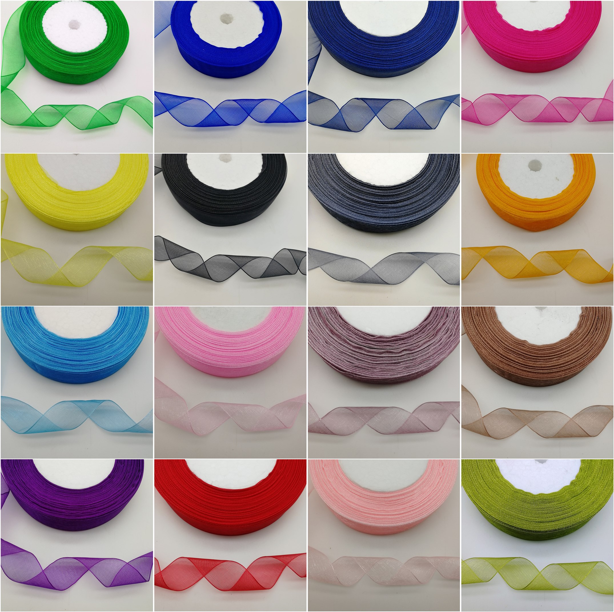 50 Yards 10/20/25mm Width Spoo - Organza Ribbon Spool recensie en prijs