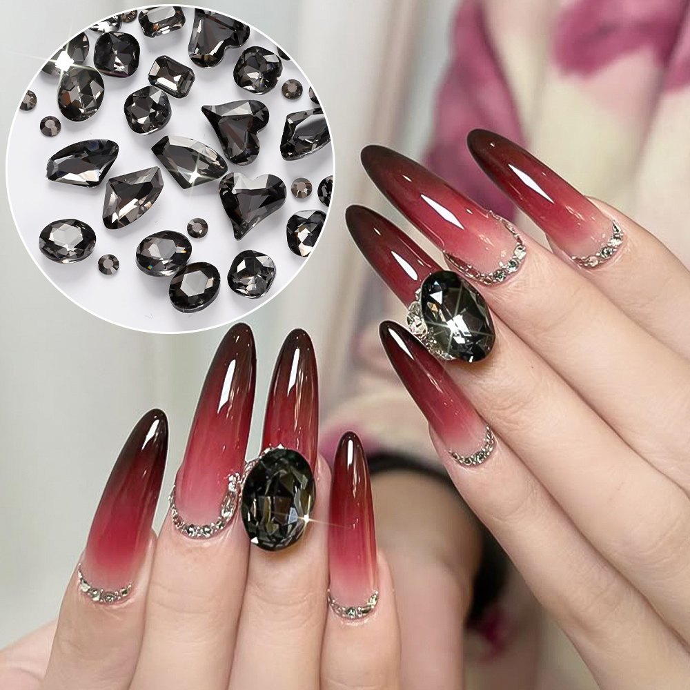 12Grids 3D Black Heart/Square/ - Hotfix Rhinestone Sheet recensie en prijs