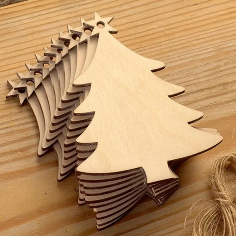 10PCS Wooden Tree Bell Deer Un - Christmas Craft Embellishment recensie en prijs