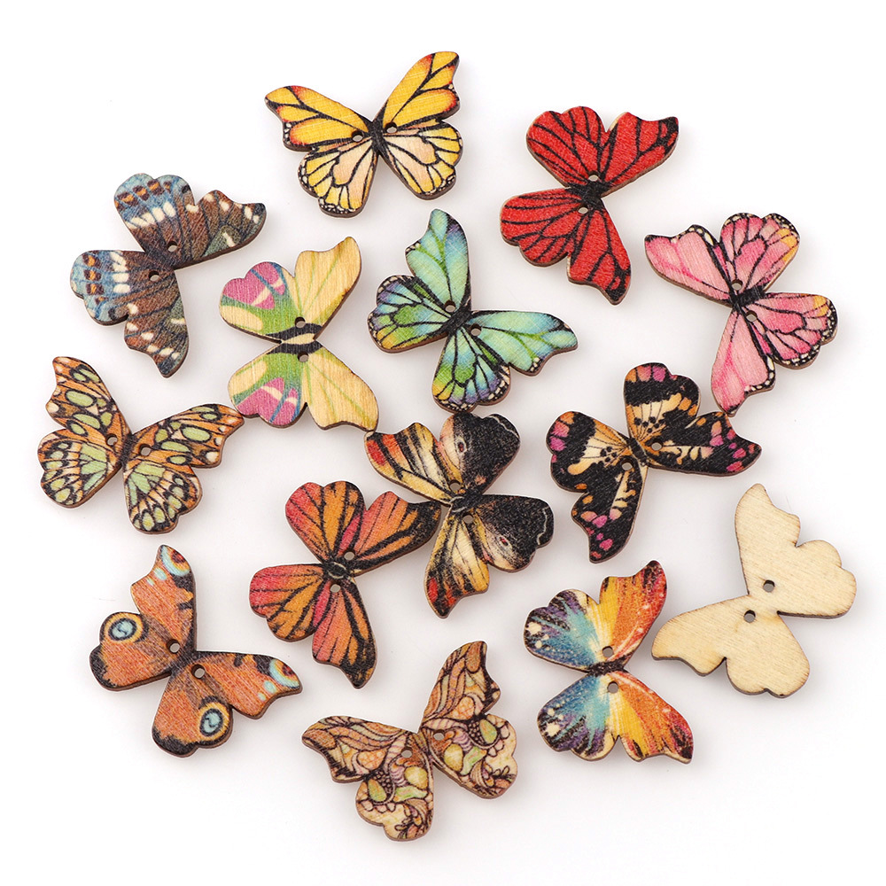 50pcs Butterfly wooden button  - Embellishments For Scrapbooking recensie en prijs