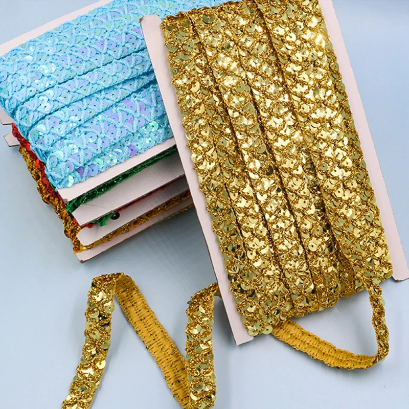 10m Gold and Silver Sequined L - Lace Ribbon Trim recensie en prijs