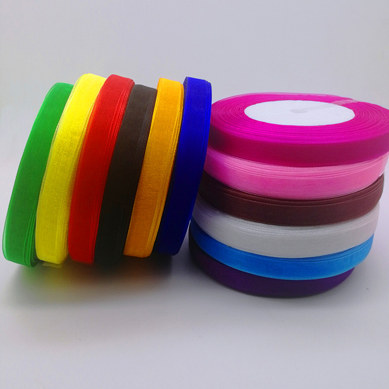 Hot 10mm 50Yards Spool Satin E - Organza Ribbon Spool recensie en prijs