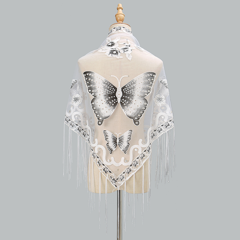 Fashion Triangle Scarf Butterf - Tassel Fringe Trim recensie en prijs