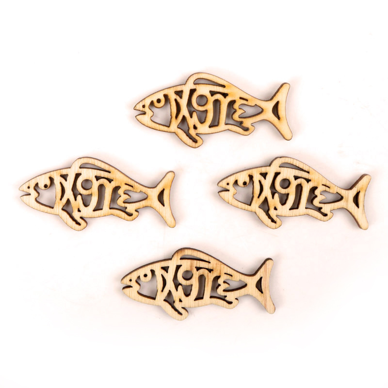 Wooden Cute Fish Shape Arts Pa - Embellishments For Scrapbooking recensie en prijs