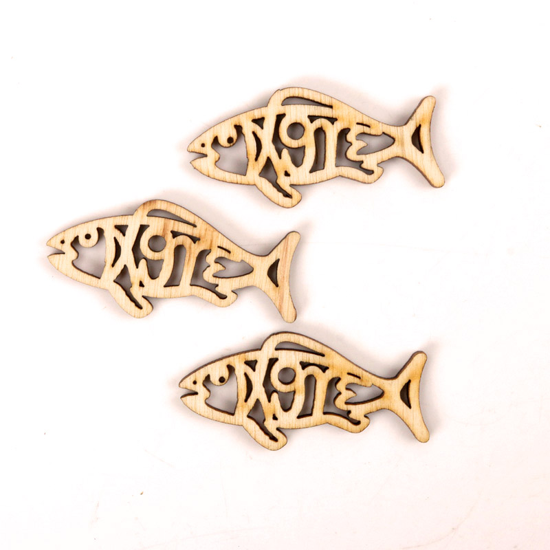 Wooden Cute Fish Shape Arts Pa - Embellishments For Scrapbooking recensie en prijs