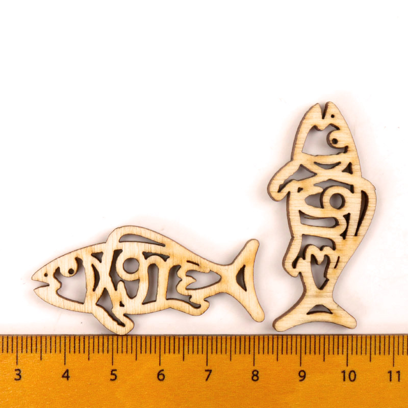 Wooden Cute Fish Shape Arts Pa - Embellishments For Scrapbooking recensie en prijs