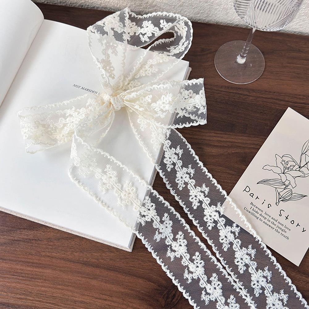 Elegant Lace Scarf Bow Necklac - Lace Ribbon Trim recensie en prijs