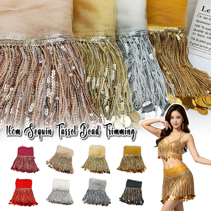 10 Yards Sequins Tassel Lace T - Lace Ribbon Trim recensie en prijs