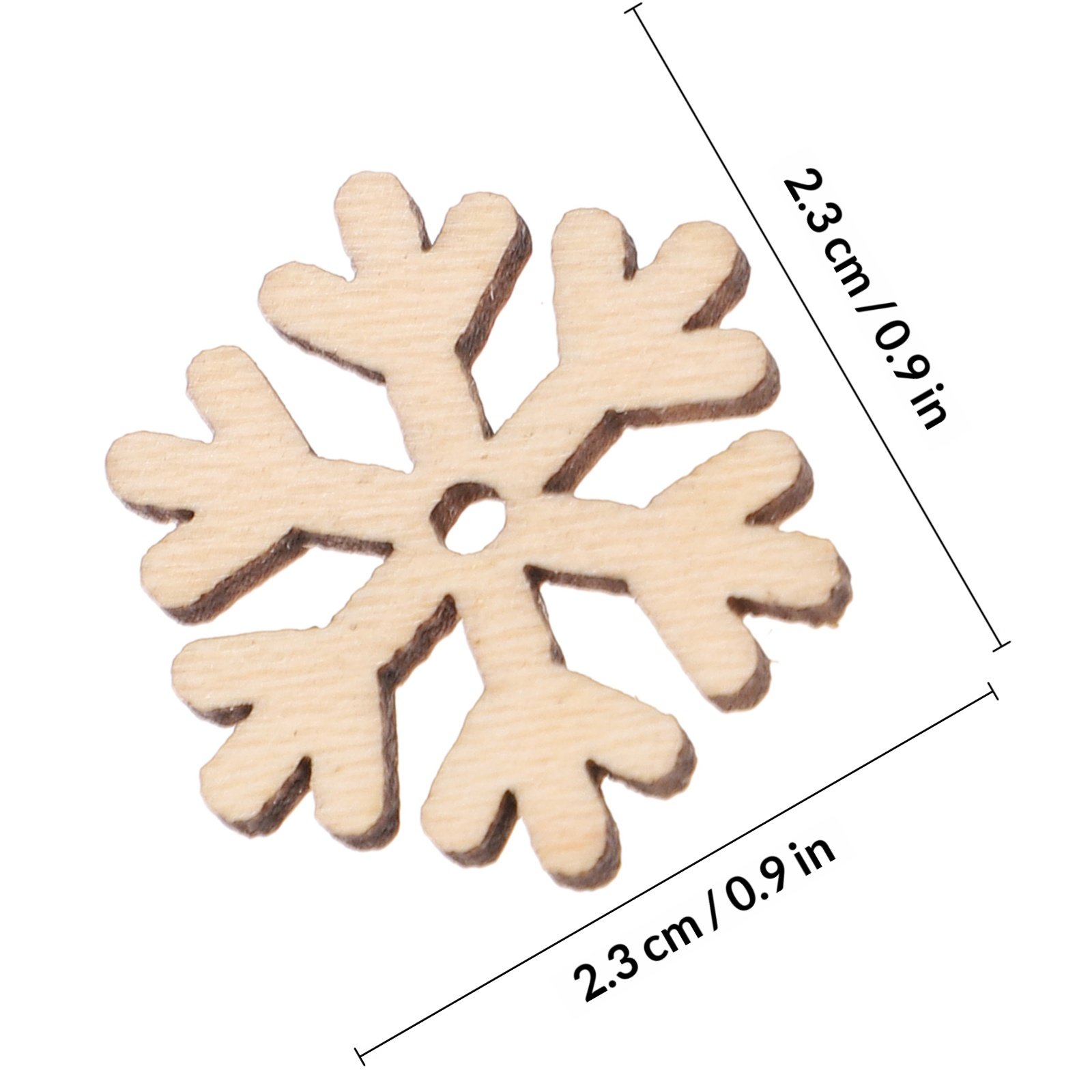 100Pcs Wooden Snowflakes Ornam - Christmas Craft Embellishment recensie en prijs
