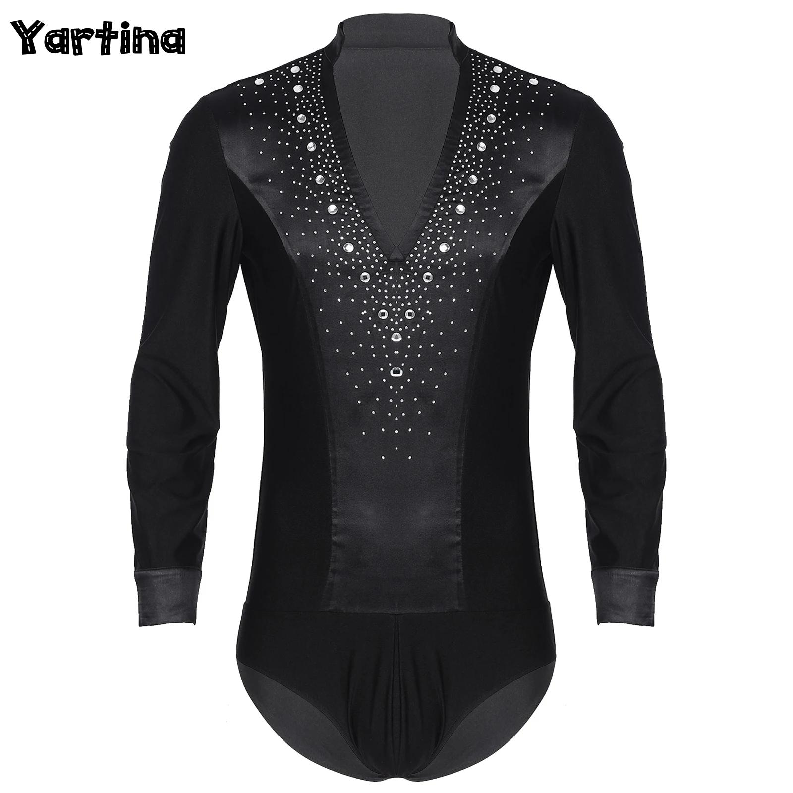 Mens Latin Jazz Dance Leotard  - Rhinestone Banding Trim recensie en prijs