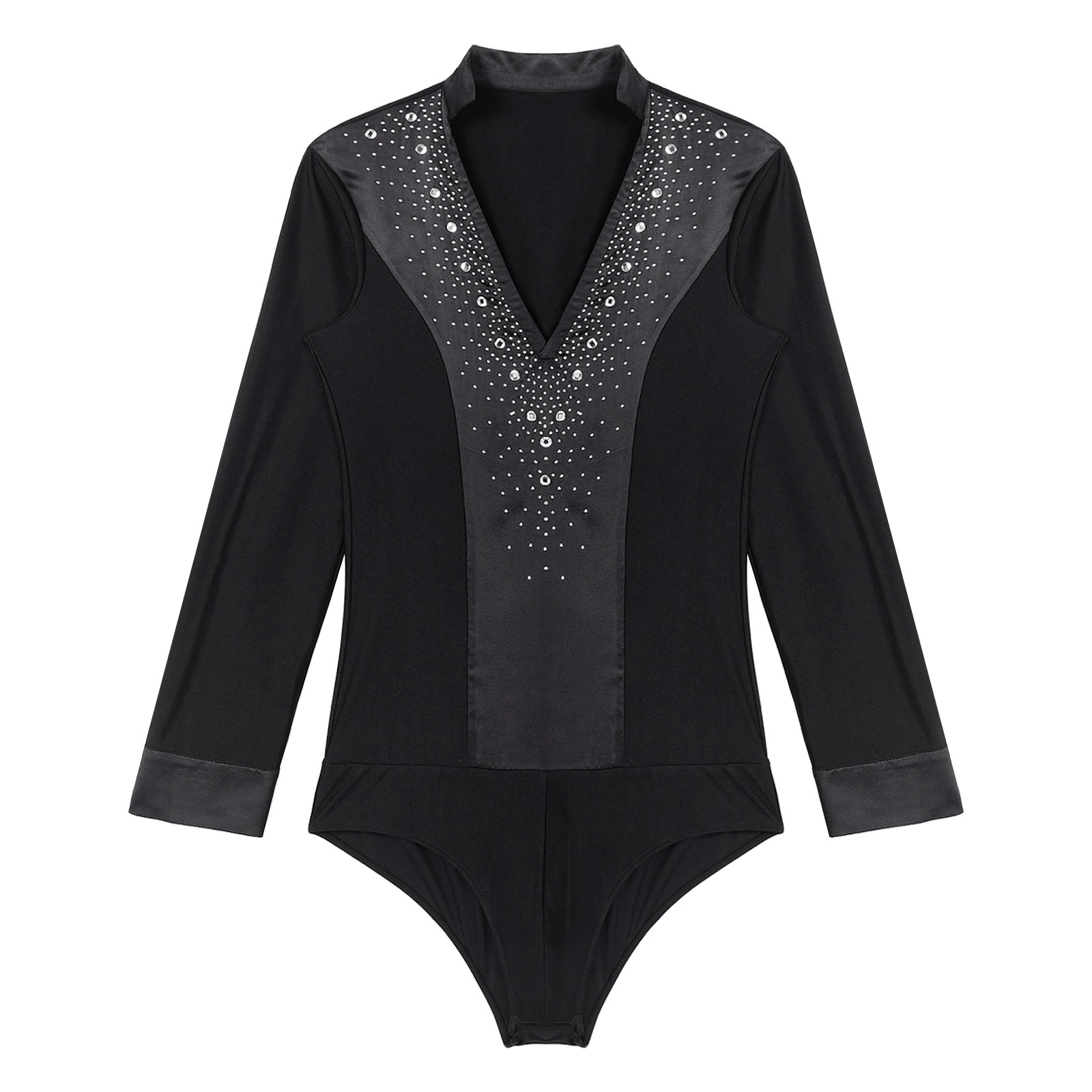 Mens Latin Jazz Dance Leotard  - Rhinestone Banding Trim recensie en prijs