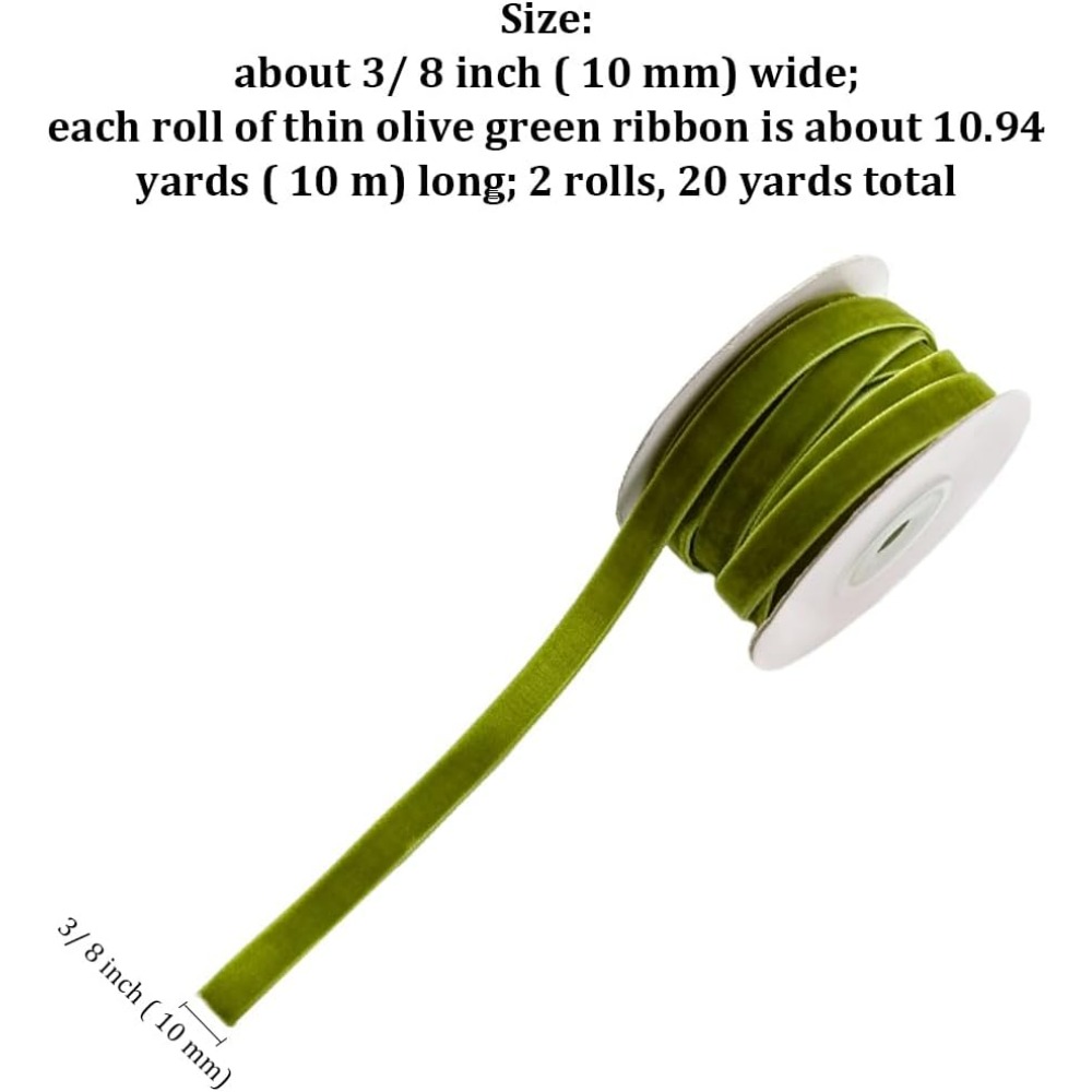 2 Rolls 21.88 Yards 3/8 Inch G - Velvet Ribbon Roll recensie en prijs