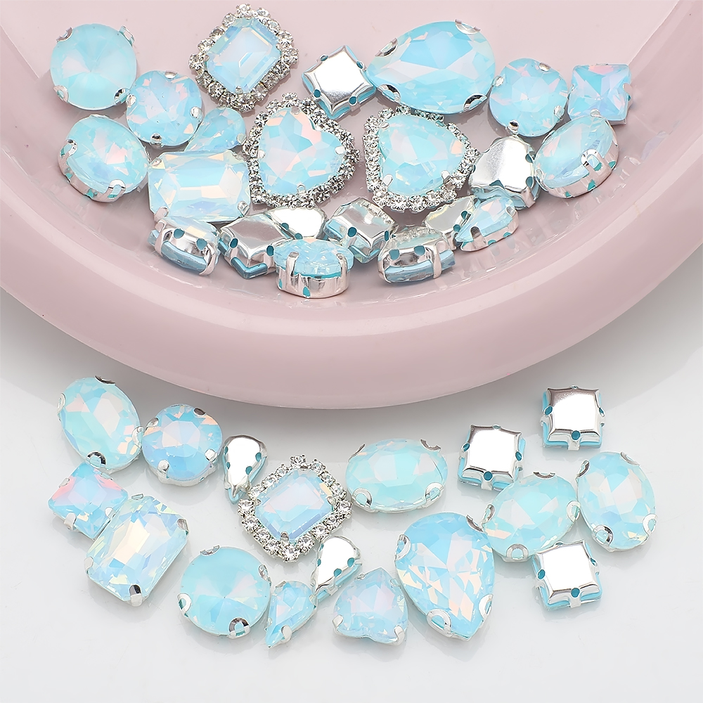 40pcs/bag Mix Shape Opal Glass - Sew On Rhinestone recensie en prijs