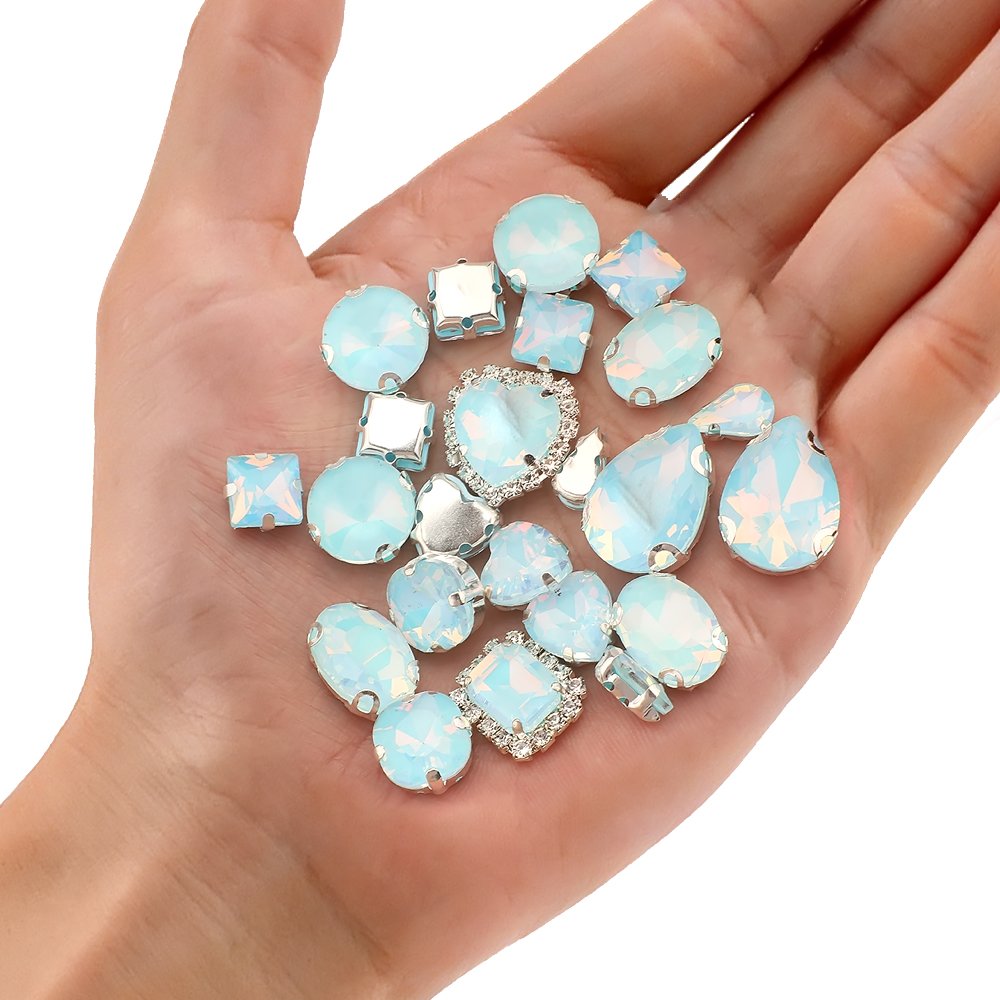 40pcs/bag Mix Shape Opal Glass - Sew On Rhinestone recensie en prijs