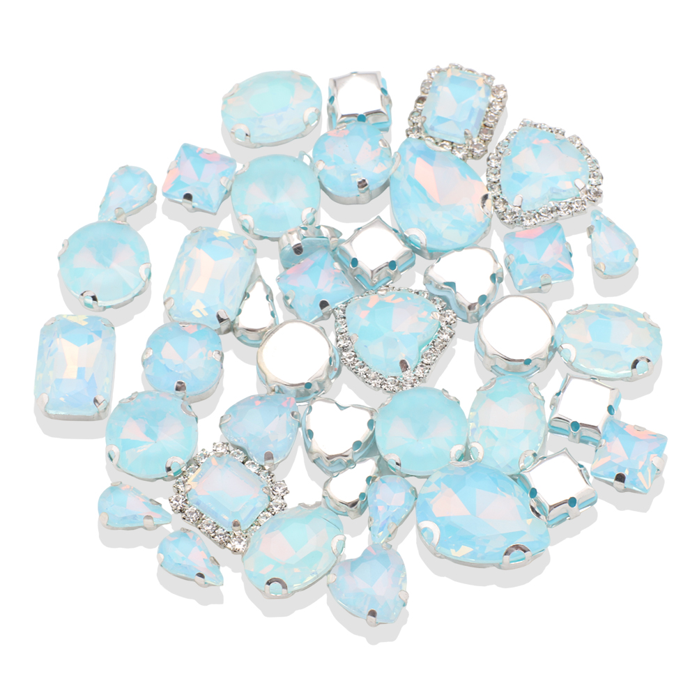 40pcs/bag Mix Shape Opal Glass - Sew On Rhinestone recensie en prijs