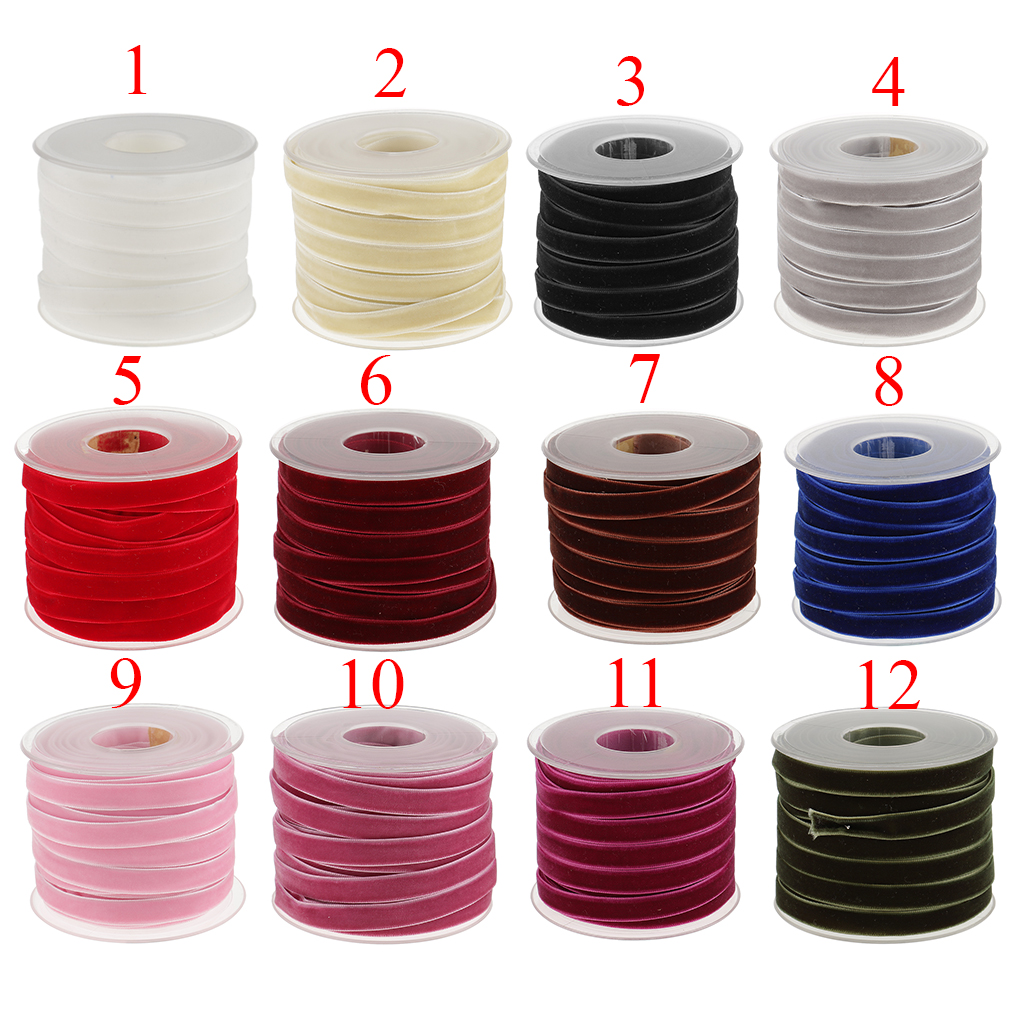 20 Yard 10mm Wide Velvet Ribbo - Velvet Ribbon Roll recensie en prijs