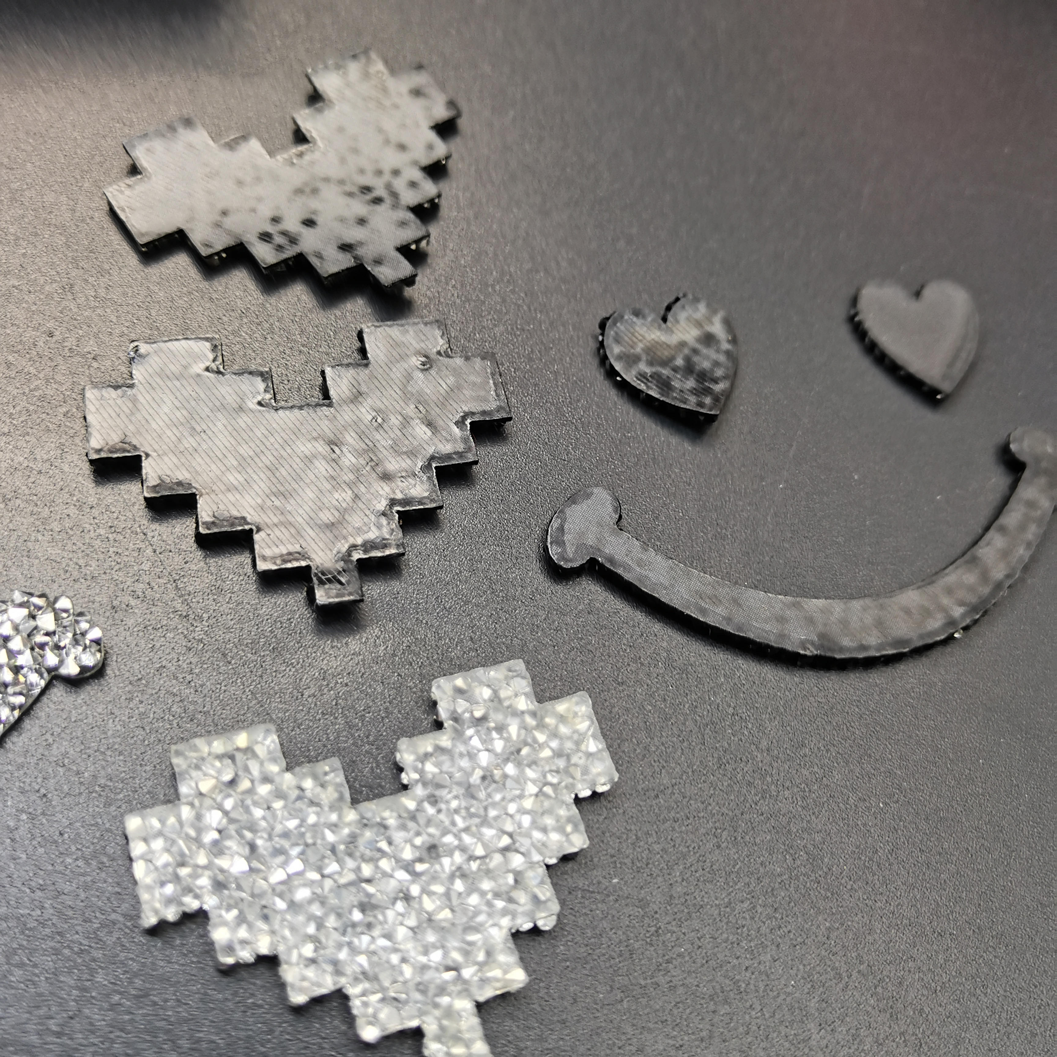 New 3colors Glitter Heart Smil - Hotfix Rhinestone Sheet recensie en prijs