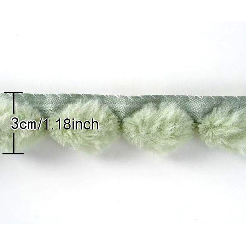 3cm Faux Rabbit Fur Pom Pom Ba - Fringe Ribbon Sewing recensie en prijs