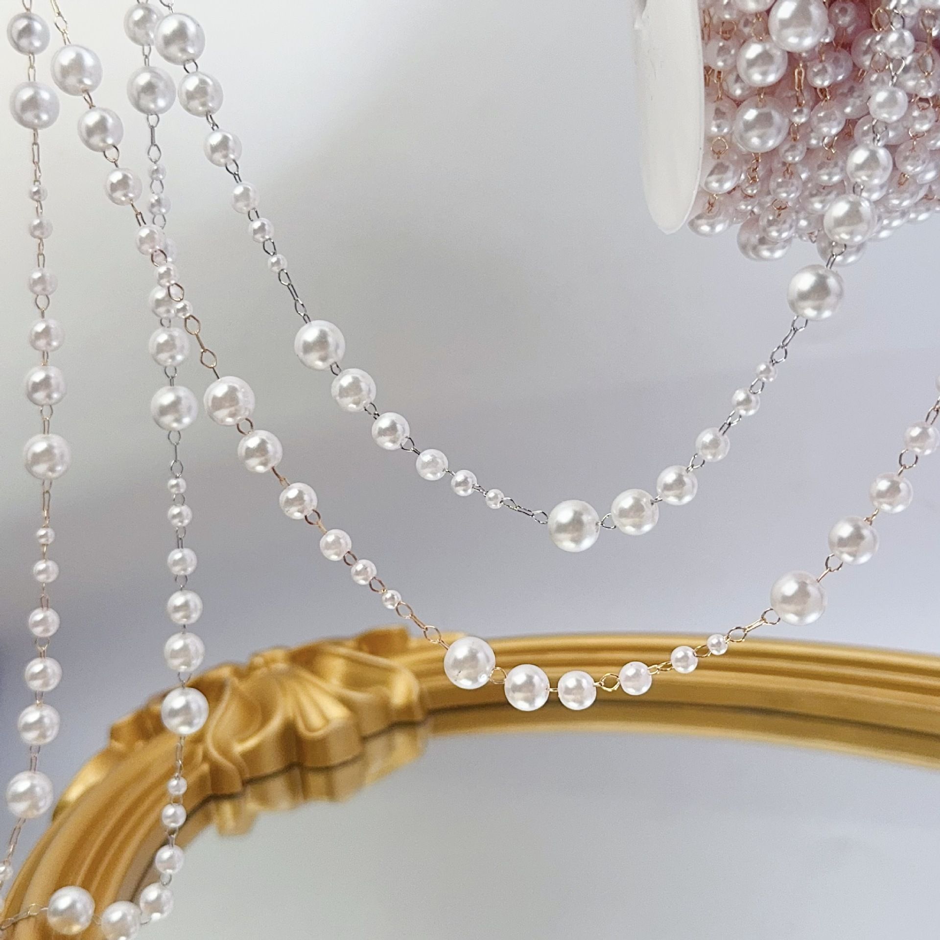 3-8mm Pearl Copper Chain, Anci - Beaded Trim Fringe recensie en prijs