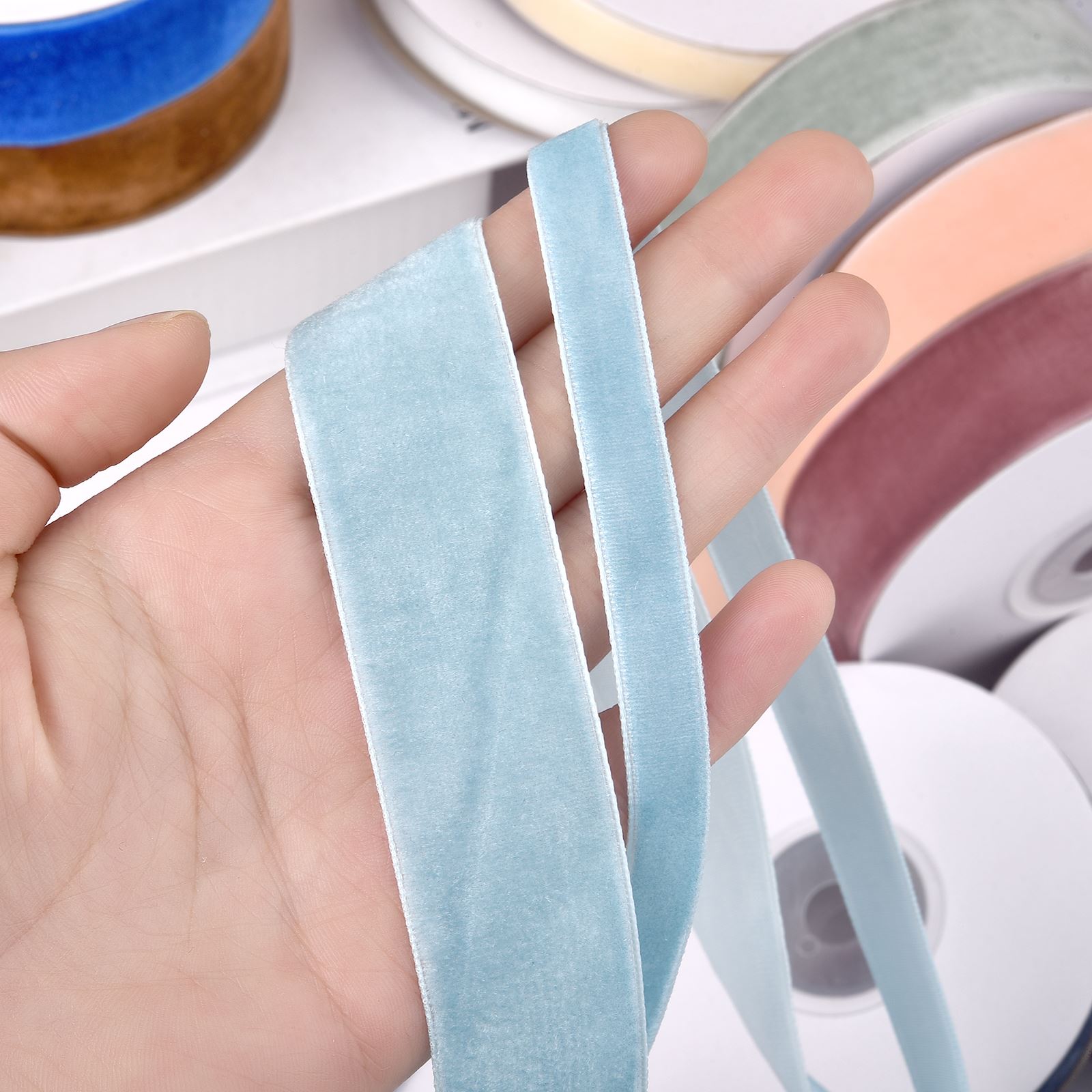 10/25mm 5Yards Roll Single Fac - Velvet Ribbon Roll recensie en prijs