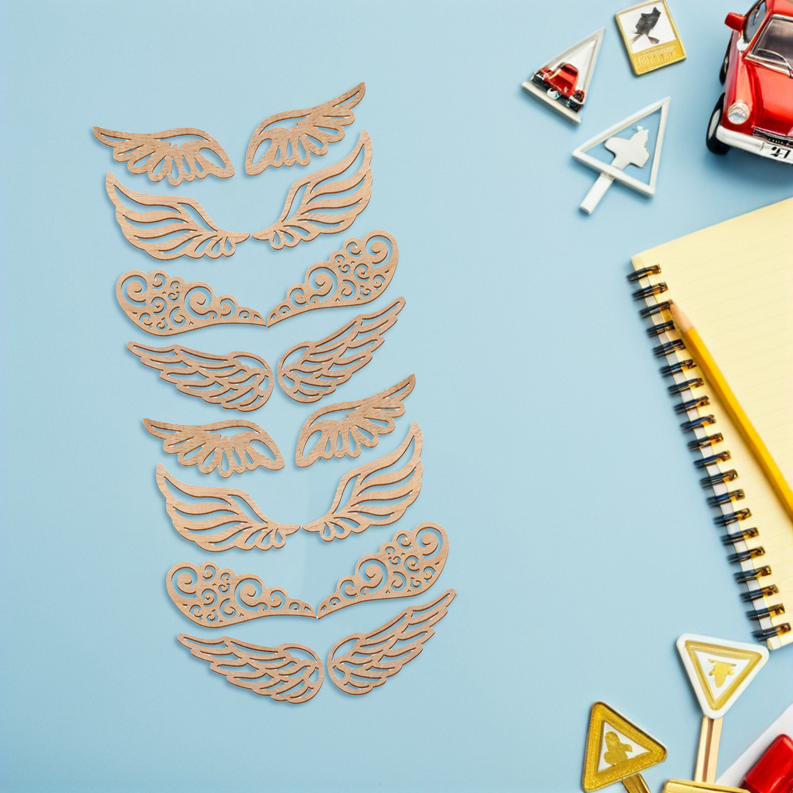 40Pcs Wood Wings Cutouts Natur - Christmas Craft Embellishment recensie en prijs