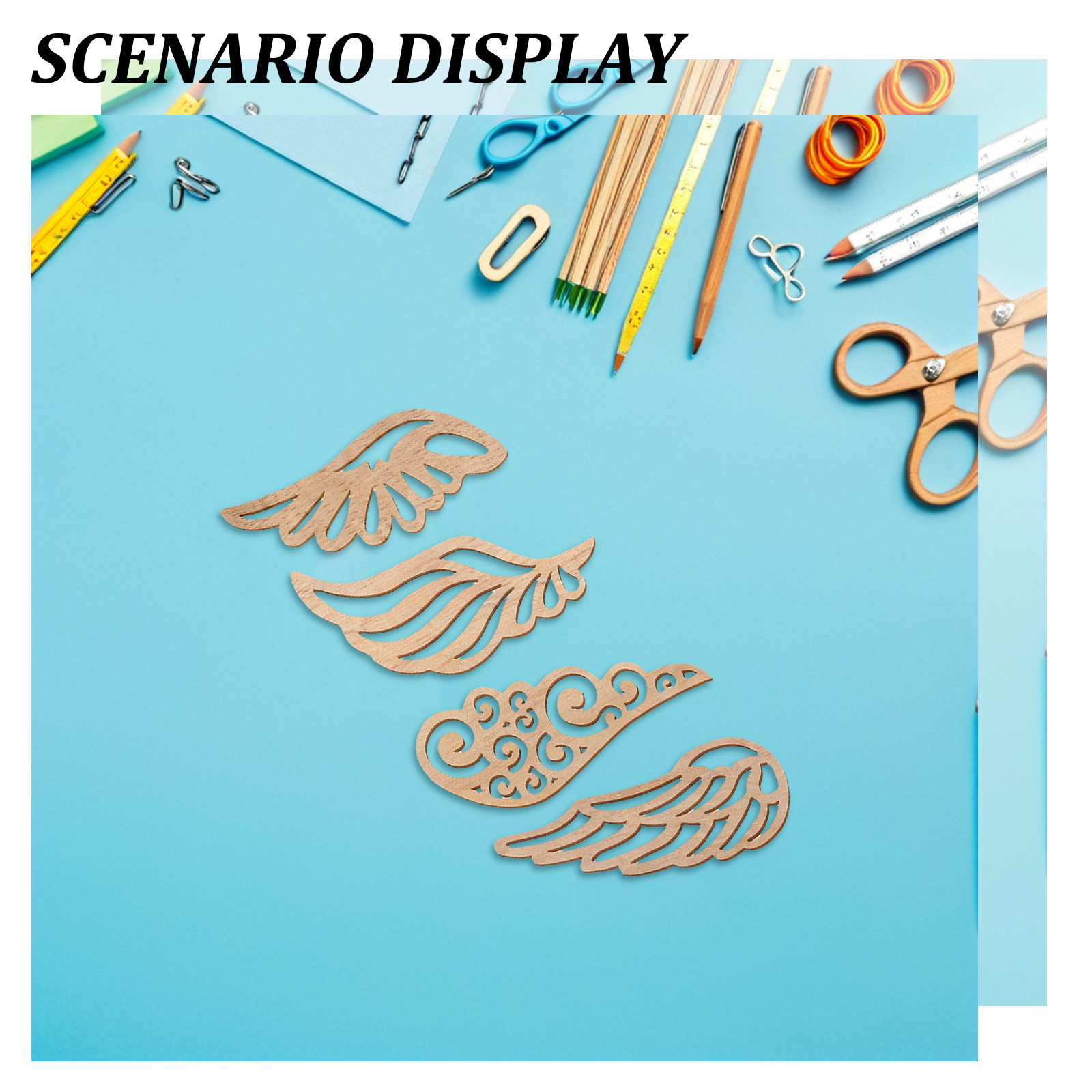 40Pcs Wood Wings Cutouts Natur - Christmas Craft Embellishment recensie en prijs