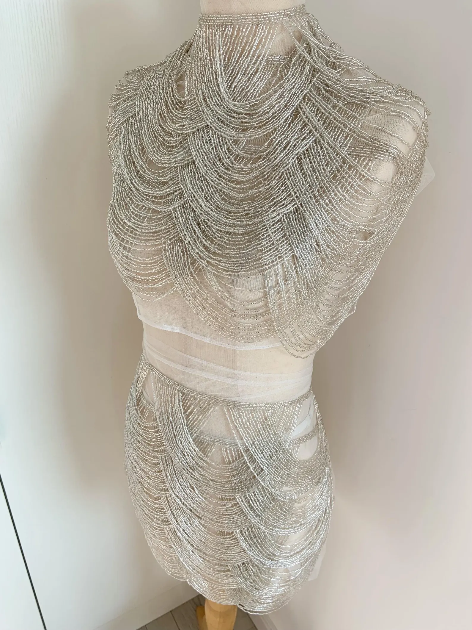 Silver Chains Cape Fabric, Bea - Beaded Trim Fringe recensie en prijs