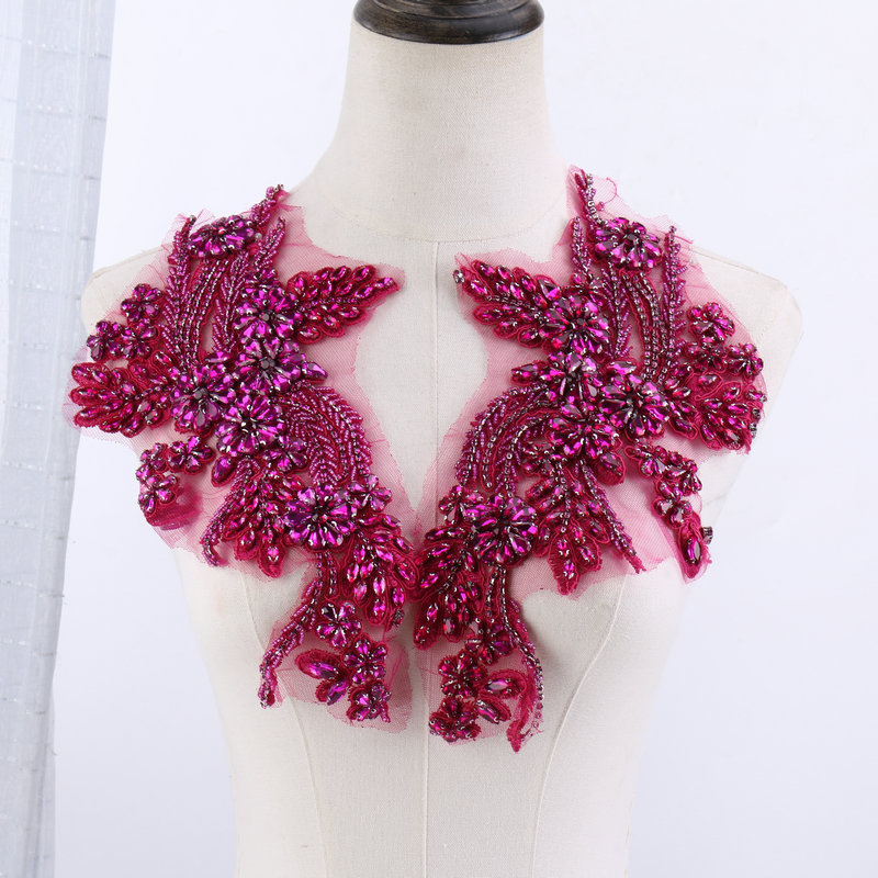 Beaded floral appliqués, hand- - Sew On Rhinestone recensie en prijs